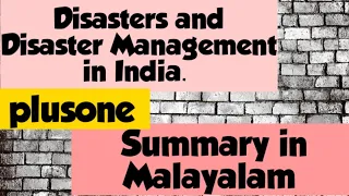 Disasters and Disaster Management in India