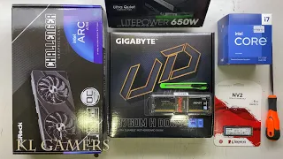 intel Core i7 13700F GIGABYTE B760M H DDR4 ASRock intel ARC A750 CHALLENGER Gaming PC Build