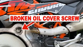 KTM 690 Enduro Broken Oil Cover Screw