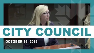 Bloomington City Council – October 16, 2019