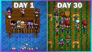One Month of a 24/7 Unlimited Players Stardew Valley Farm