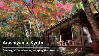 Arashiyama, Kyoto - autumn foliage, boating, café hopping VLOG