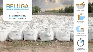 The Beluga™ Large Sand-Filled Flood Control Bag Barriers