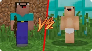 NOOB VS BEBÉ NOOB ¿QUIÉN CONSTRUYE MEJOR EN MINECRAFT? 😂