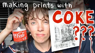 I *tried* making prints with COCA-COLA | Experiments in Kitchen Lithography