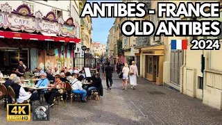 Walking Tour in Old Antibes, France: 4k 60fps walking tour