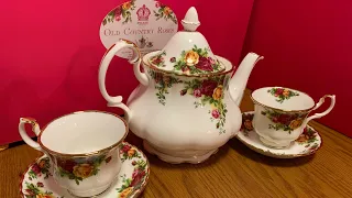 Royal Albert Old Country Rose Multi-color Tea Set..