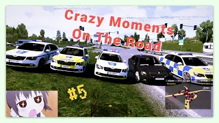 Crazy Moments On The Road #5 [#TMP9 Freeroam] | Crashes & Funny Moments | ETS2 MP
