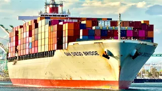 4K SHIPSPOTTING LOS ANGELES PORT MAY 2024 WITH MANY CONTAINER SHIPS