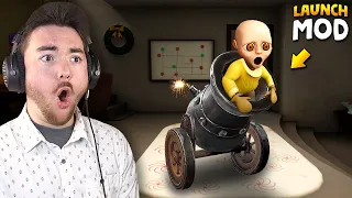 GIANT BABY CANNON MOD!!! | The Baby In Yellow Gameplay (Mods)