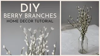 DIY RUSTIC DECORATIONS: How to Make Berry Branches From Scratch for Fall and Christmas Decor