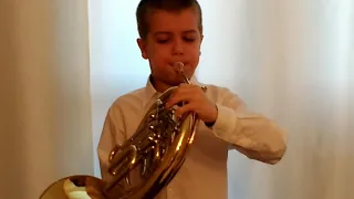 French horn Валторна Р.ШУМАН Охотничья песенка с аккомпанементом