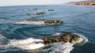 Beach Landing in Amphibious Assault Vehicles