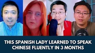 Chinese Podcast #45: This Spanish Lady Learned to Speak Chinese Fluently in 3 Months. 西班牙女士三个月学会中文