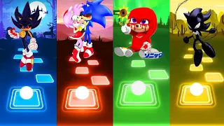 Dark Sonic Exe Vs Sonic Amy Exe Vs Baby Knuckles Exe Vs Spider Dark Sonic Tiles Hop EDM Rush