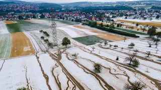 Hagelunwetter in Tübingen & Reutlingen 23.6.2021 - Superzelle im Zeitraffer, Hagelmassen