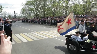 Ветераны на параде  в День Победы, Севастополь.