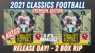 2021 Panini Classics Football Premium Edition Hobby Box (X2). 4 Autos RELEASE DAY!