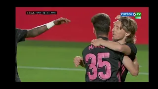 Granada 0 : 1 Real Madrid. Luca Modric nutmeg goal. Live