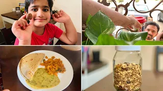 A Healthy Routine I follow || DAL Spinach curry || Homemade Stove-top Granola || Kids Protein balls