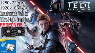 Star Wars jedi fallen order R9 380x 4GB  | intel Xeon E5 -1620 v2 | 16GB Ram | Ultra Settings 1080p