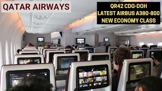 QATAR AIRWAYS QR42 Paris CDG ✈ Doha DOH (Airbus A380-800 New Economy A7-APJ) Flight Report #27