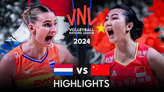🇨🇳 CHINA vs NETHERLANDS 🇳🇱 | Highlights | Women's VNL 2024