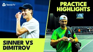 Jannik Sinner & Grigor Dimitrov Practice Together | Rotterdam 2024