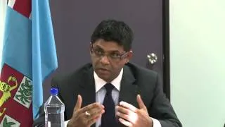 Fijian Attorney General Aiyaz Sayed-Khaiyum Press Conference on E-Ticketing