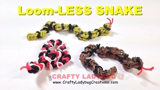 Rainbow Loom Bands Small 3D CORN, GARDEN OR RATTLE SNAKE - NO LOOM  EASY Charm Tutorials/How to Make