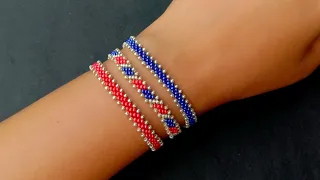 Very Delicate & Simple Beads Bracelet//Bracelet Making Tutorial//Beaded Jewelry// Useful & Easy