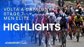 Bumps & Bruises in Barcelona 🤕 | Stage 7 Highlights Volta a Catalunya 2024 | Eurosport Cycling