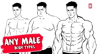 How to Draw ANY Male Body Types!
