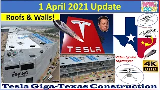 Tesla Gigafactory Texas 1 April 2021 Cyber Truck & Model Y Factory Construction Update (08:30AM)