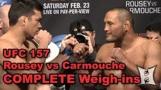 UFC 157: Weigh-ins + Staredowns (LIVE! Feb 22, 2013 @ 4pm PT / Complete / Unedited)