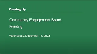 Community Engagement Board Meeting - December 13, 2023