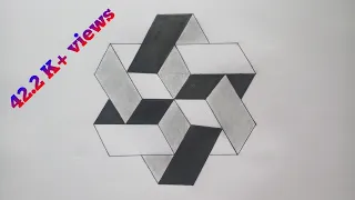 geometric pattern - step by step || simple art drawing || 2020 ||