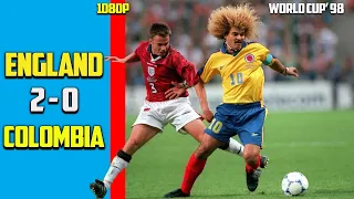 England vs Colombia 2 - 0 Exclusives Group Stage World Cup 98 Full HD