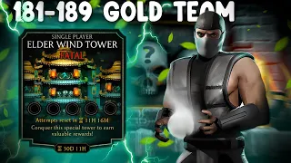 Elder Wind Fatal Tower Matches 181, 182, 183, 184, 185, 186, 187, 188 and 189 With Gold Characters