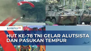 Parade Alutsista dan Atraksi Jet Tempur di Gladi Bersih HUT ke-78 TNI