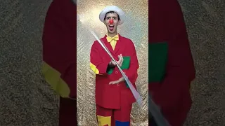 фокус появляющаяся трость  клоун Арсюша  the focus is the emerging cane  Arsyusha's clown