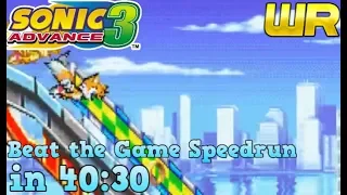 Sonic Advance 3 Beat the Game Speedrun (40:30) (Former WR)