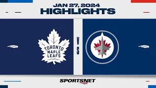 NHL Highlights | Maple Leafs vs. Jets - January 27, 2024