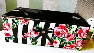 Как обтянуть коробку тканью / Box decor by cloth