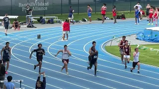 2024 Icahn Stadium NYC 100m Dash @ CHSAA NY/BQ Sectional Championship 5/18/24, Andrew Teh Xavier HS