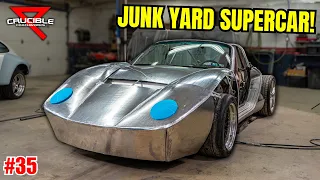 $500 Junkyard Supercar: Handmade Aluminum Body Fabrication! (Project Jigsaw #35)