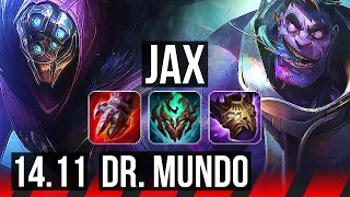 JAX vs DR. MUNDO (TOP) | 75% winrate, 6 solo kills, Dominating | EUW Master | 14.11