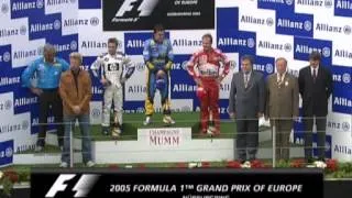 F1 2005 European GP Podium Ceremony