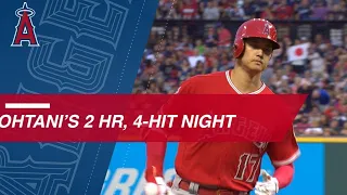 Shohei Ohtani has first 2-HR, 4-hit game of career