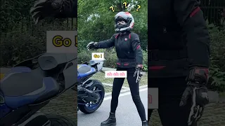 Do you guys think she did this on purpose?🤭😤😂 #viral #funny #trending #top #shorts #superbike #bike